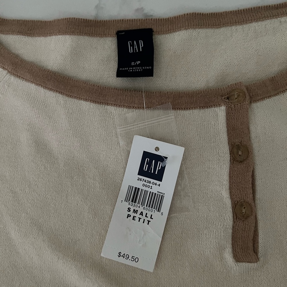 Gap woman’s scoop neck sweater, cream - Picture 8 of 9